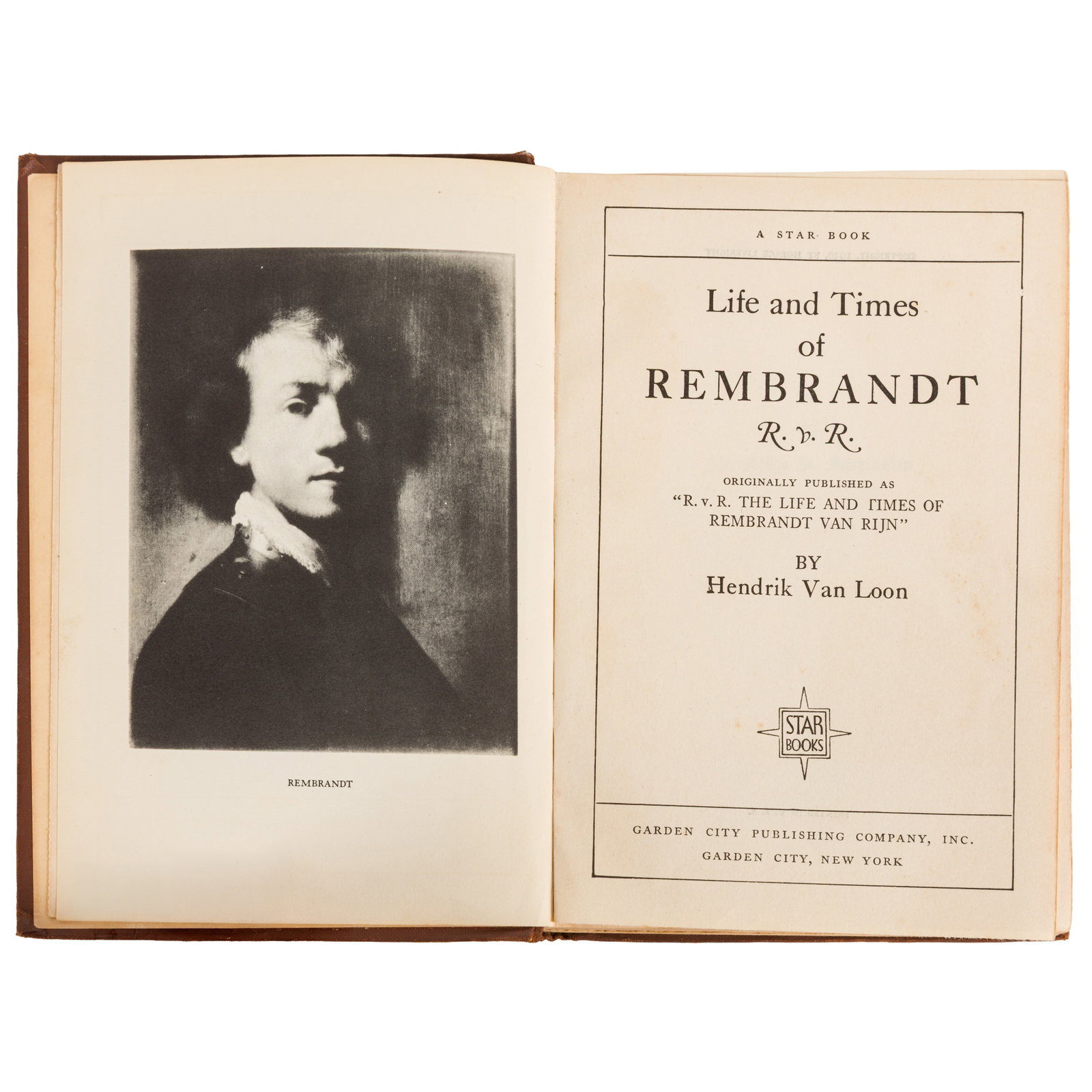 Van Loon (Hendrik Willelm) Rembrandt, signed book with autograph sketch - 2