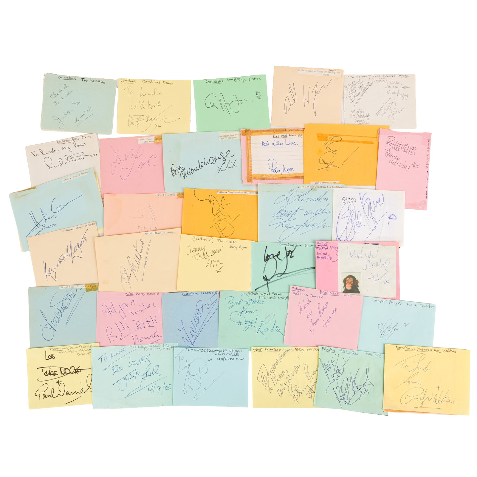 Autograph Collection.- Athletes, Footballers & Snookers Album pages, c. 1990s - 4