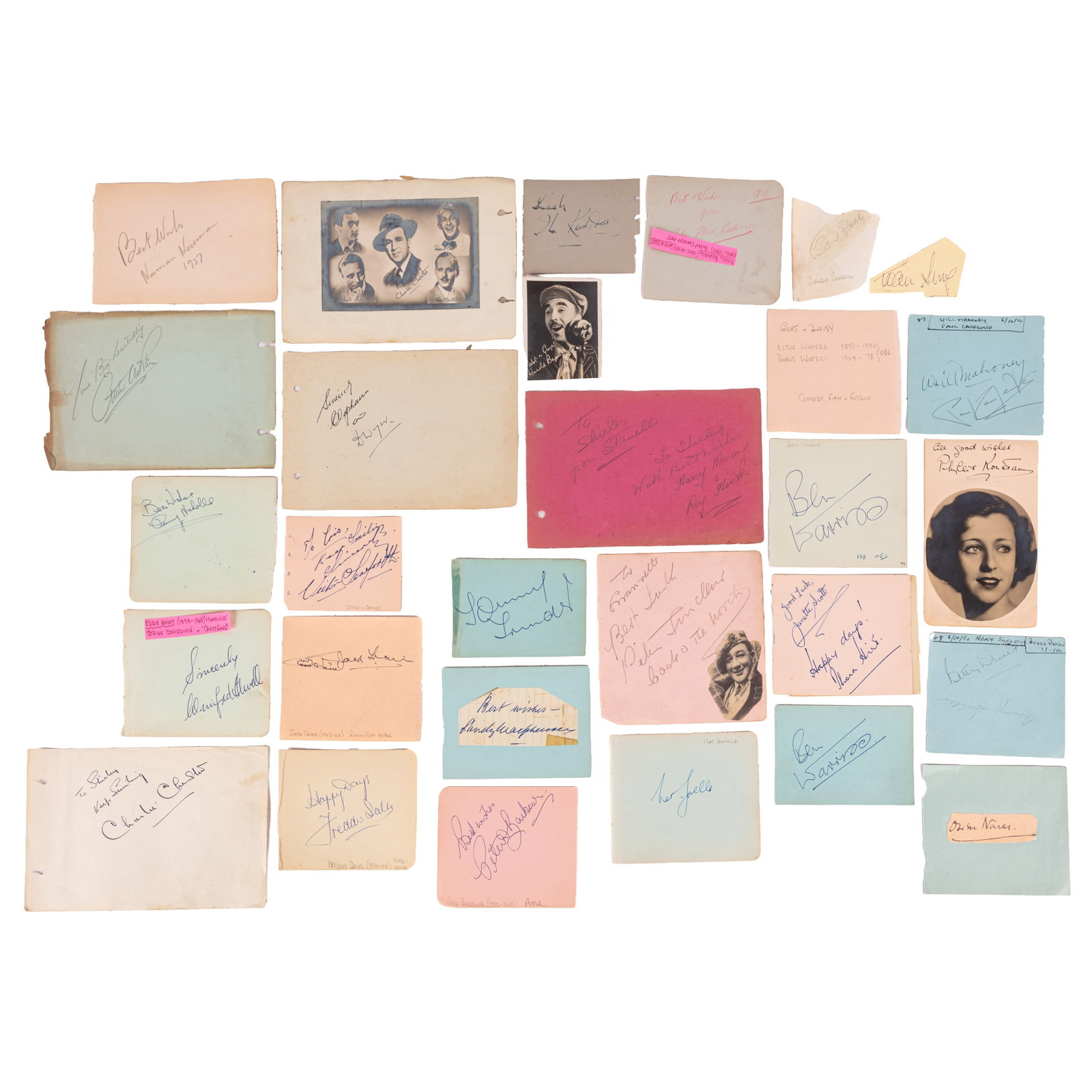 Autograph Collection.- Miscellaneous Album pages and photographs - 2
