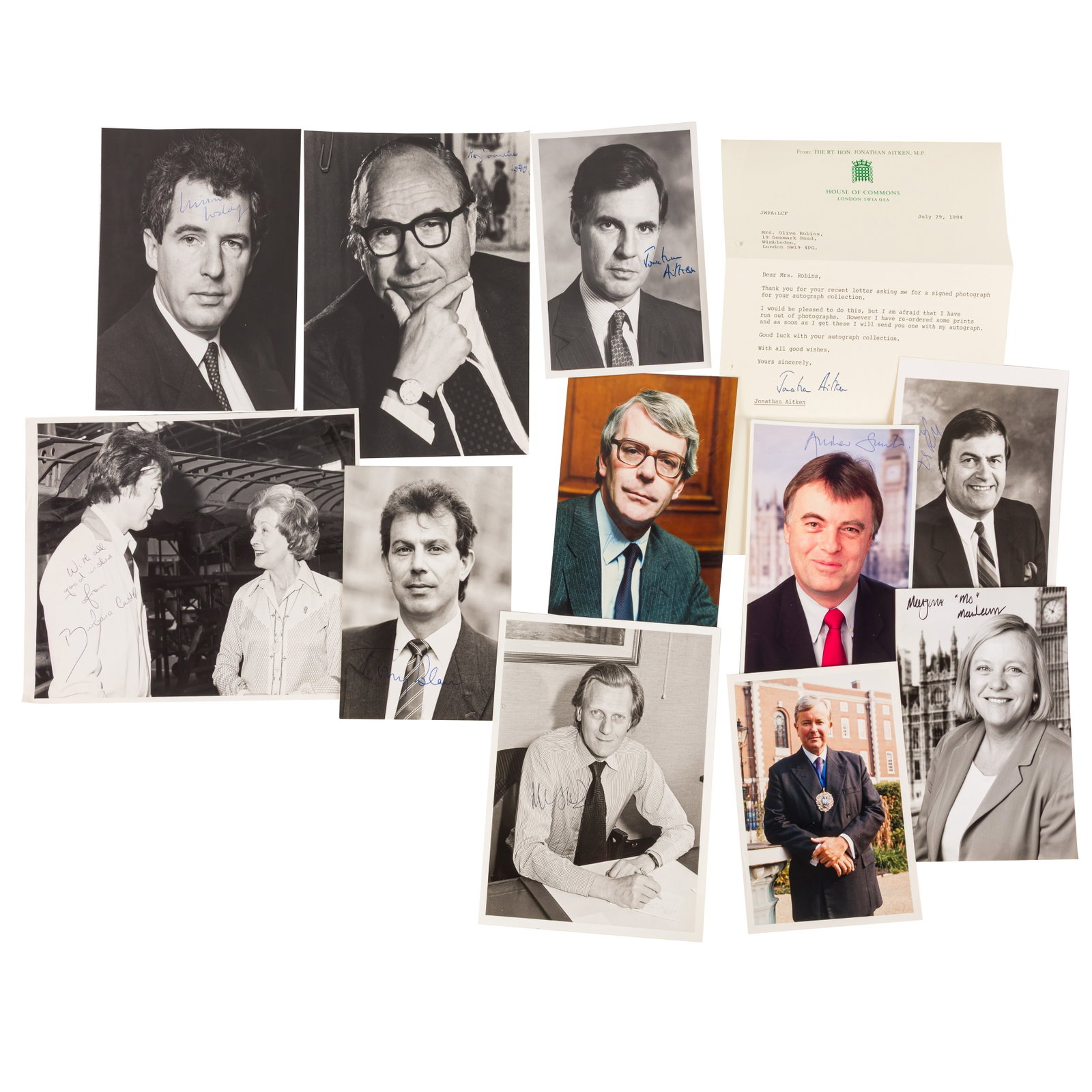 Autograph Collection.- Politicians Signed photographs and letters - 2