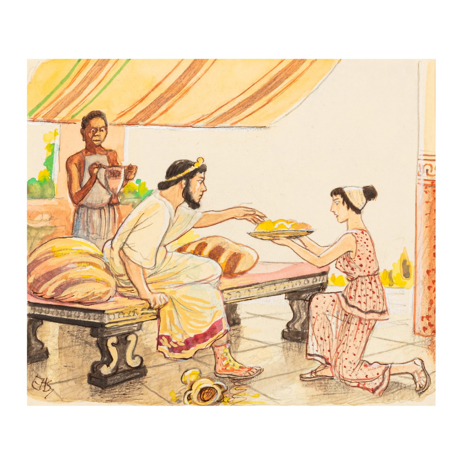 Shepard (E.H.).- Book Illustration Original artwork 'The Golden Touch' - 2