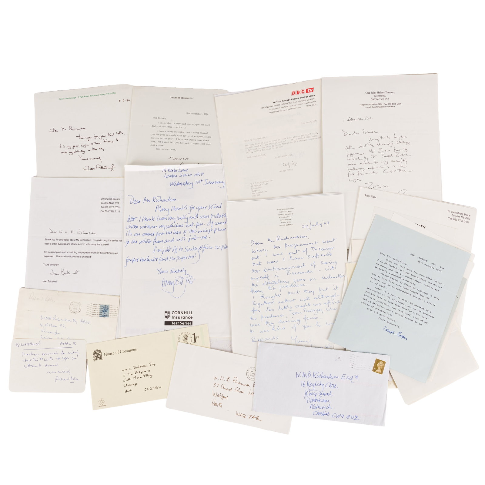 Autograph Collection.- Broadcasters Letters and cards - 2