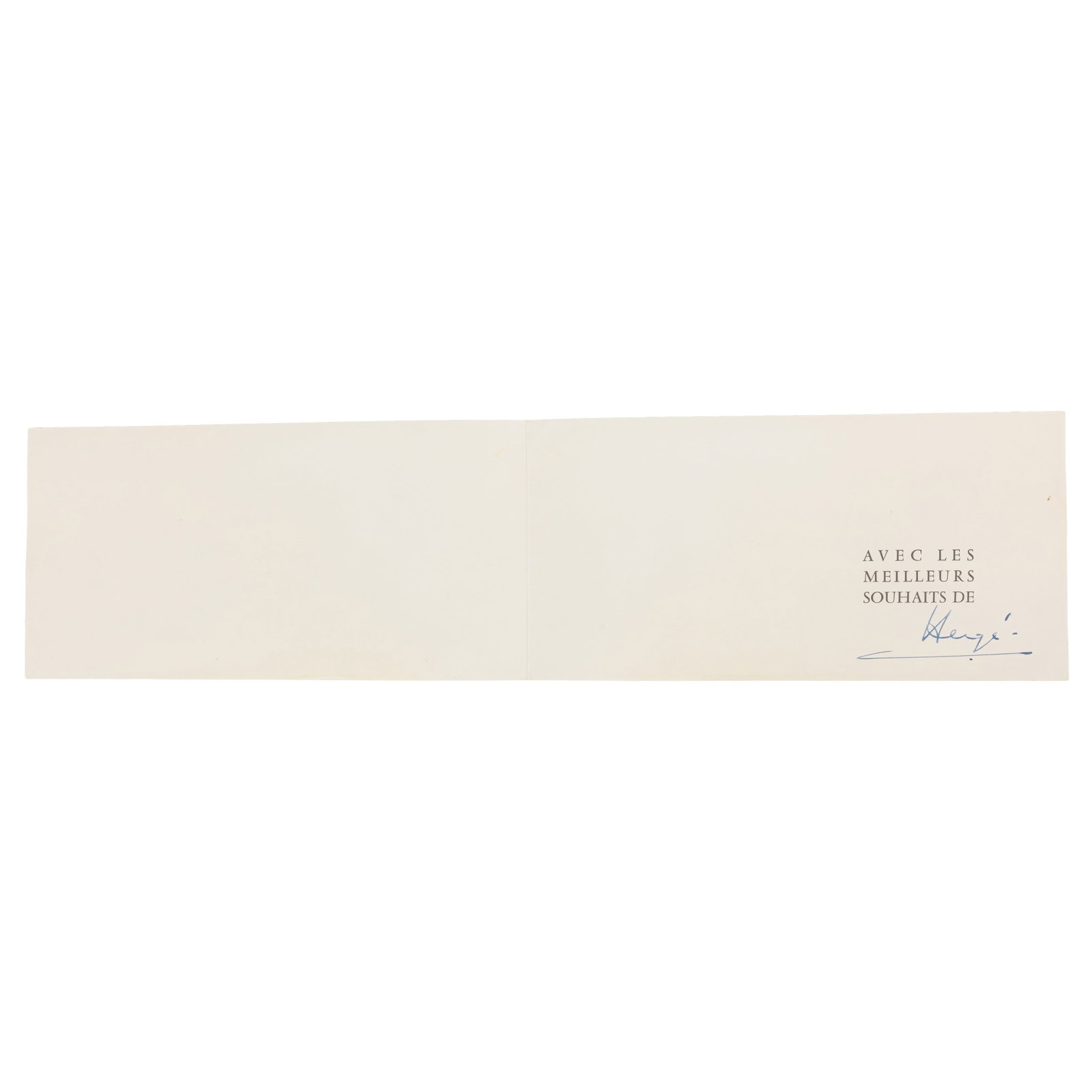Hergé [George Remi] Signed Christmas card - 2