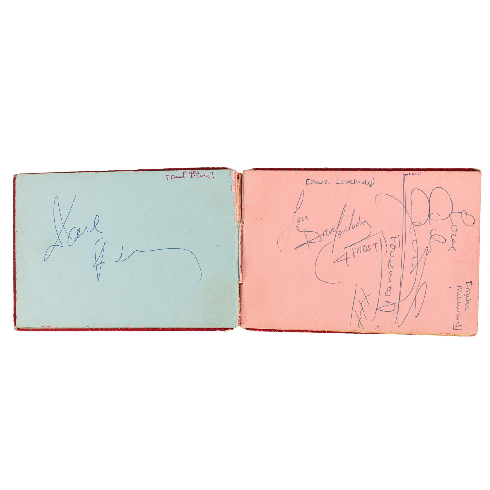Autograph Album.- Pop Music c. 1960s - 2
