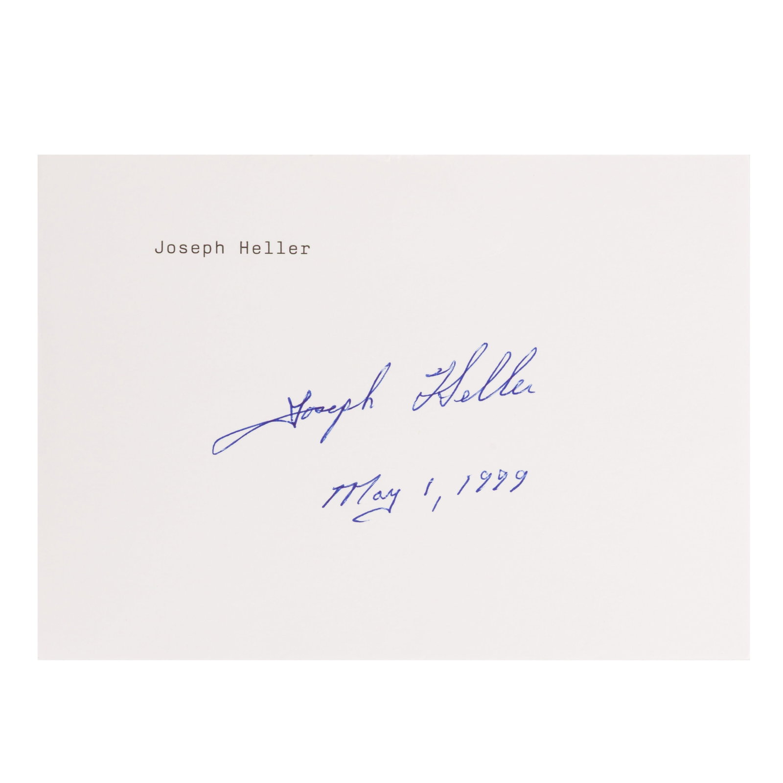 Autograph Collection.- Authors Cards, letters and clipped signatures - 7