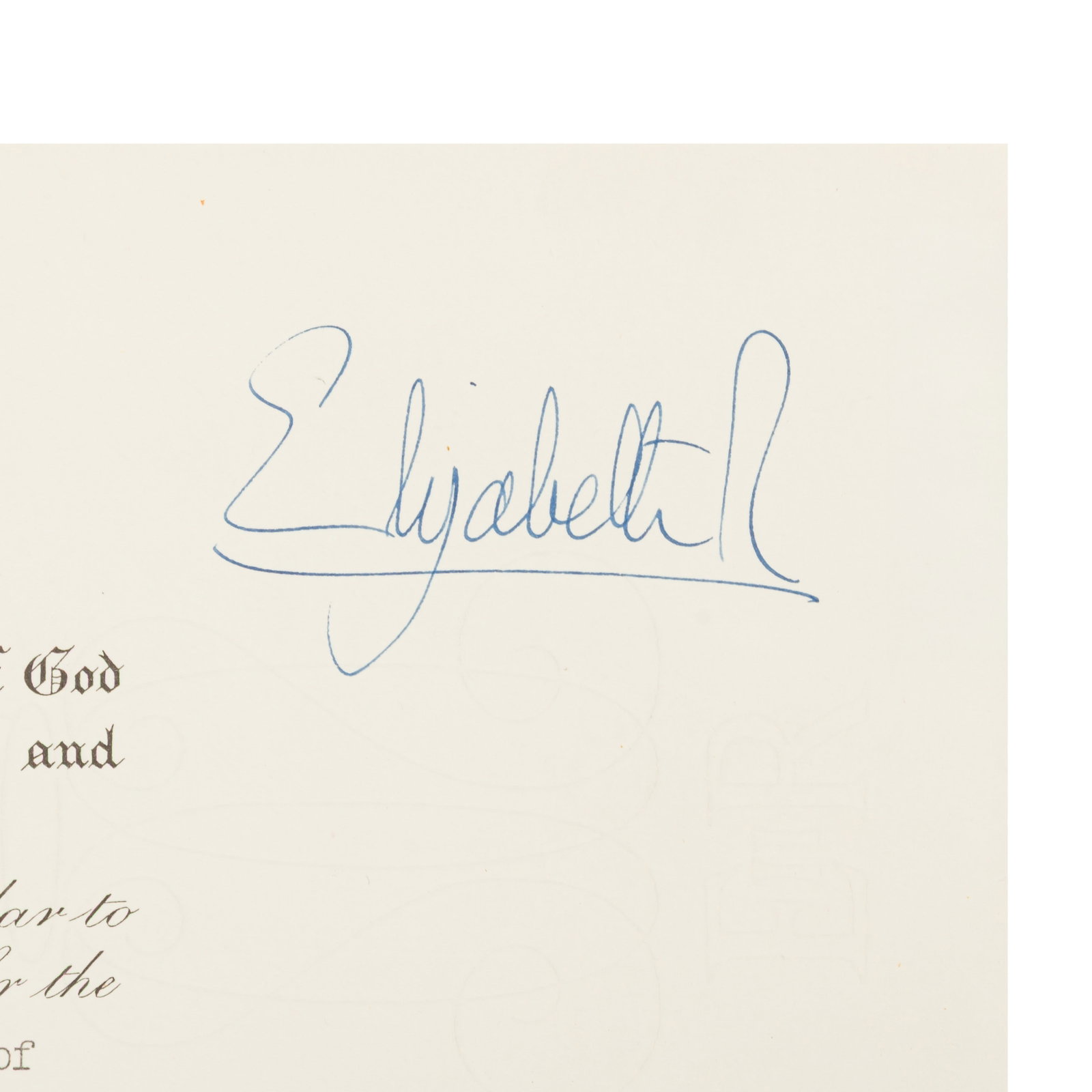 Elizabeth II, Queen of the United Kingdom Signed consular appointment, 1971 - 2