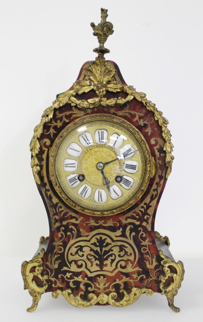 FRENCH BOULLE C. 1860'S MANTLE CLOCK (1 of 6)