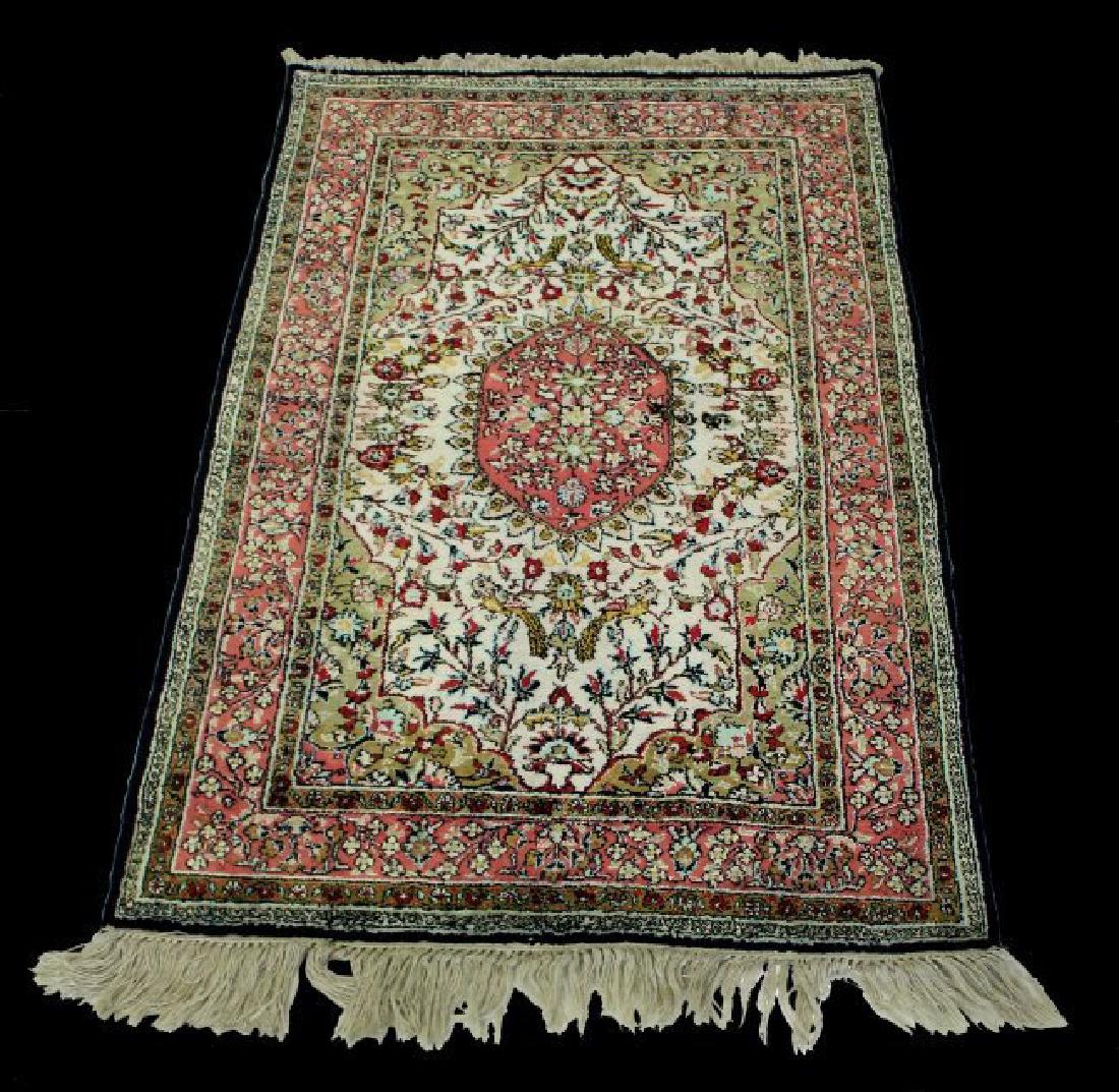19TH CENTURY QUM SILK RUG (1 of 6)