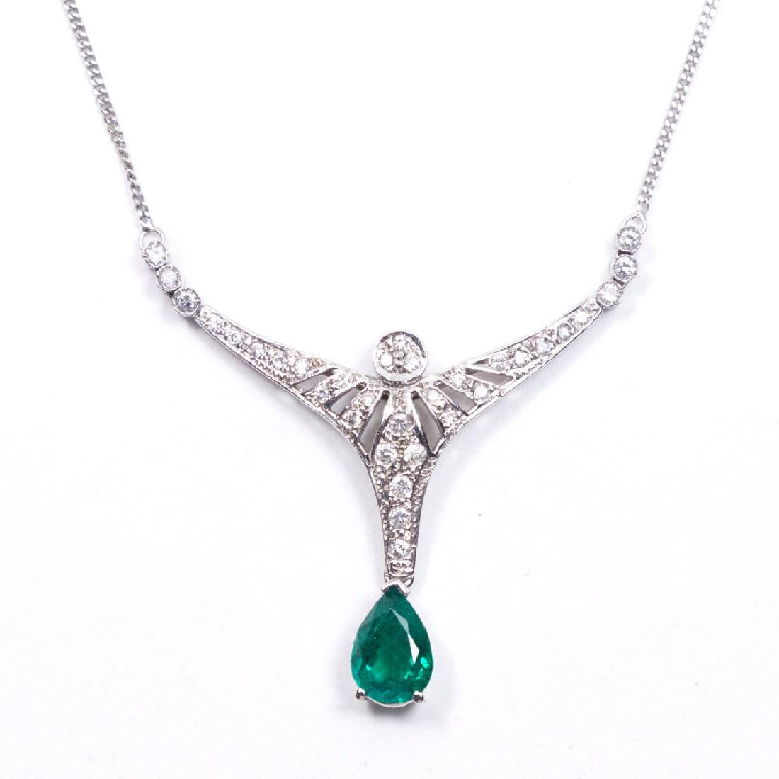 Columbian Emerald & Diamond Necklace (1 of 1)
