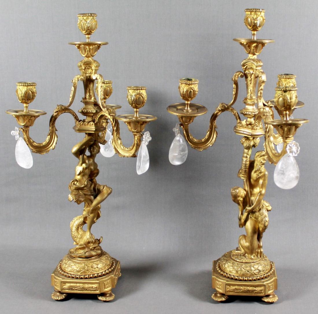 A PAIR OF FRENCH GILT BRONZE FIGURAL CANDELABRA CIRCA (1 of 5)