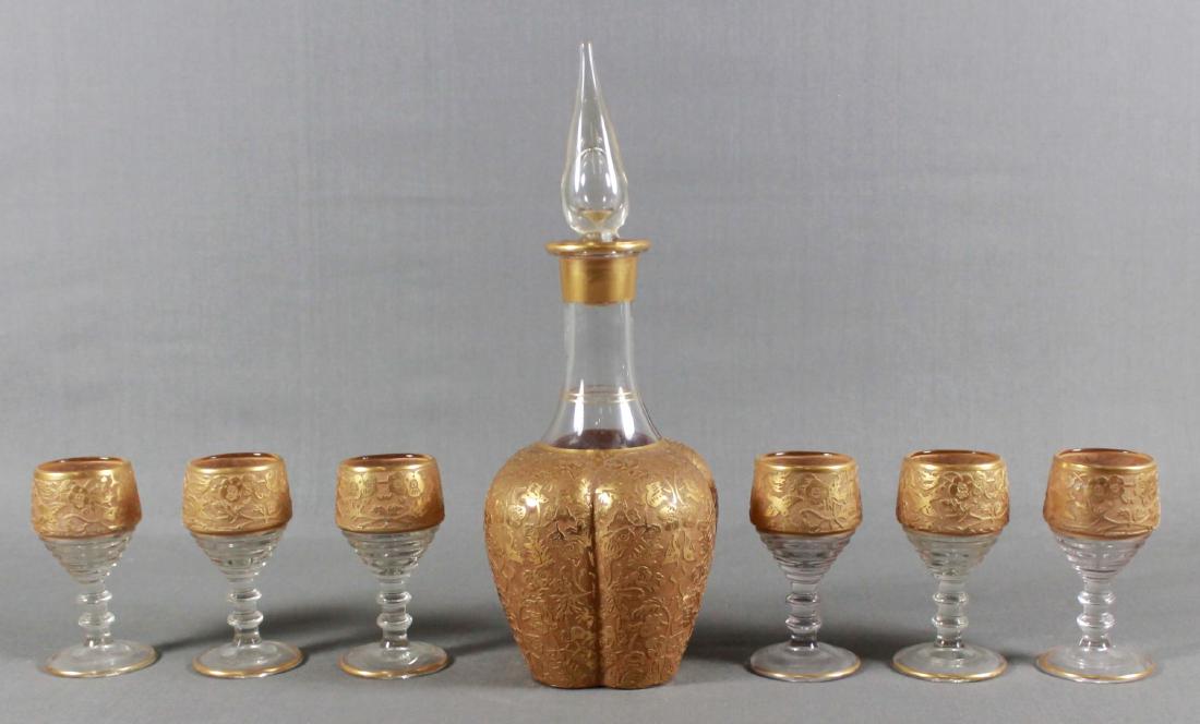 7 PC. GILT MOSER DRINK SET (1 of 4)