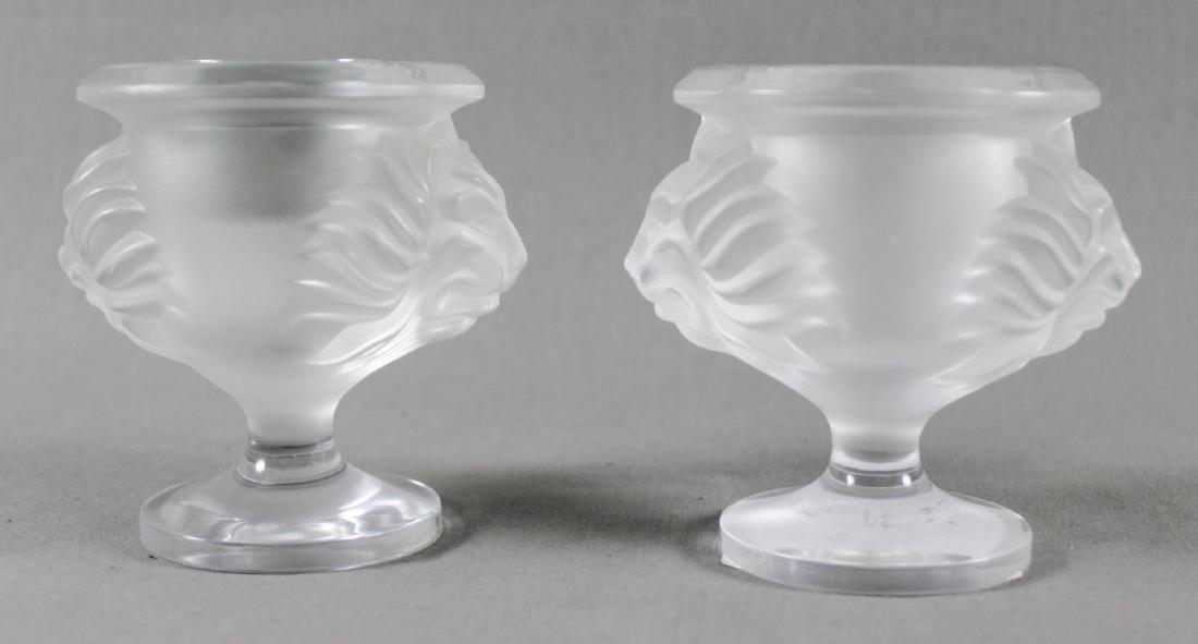 PAIR OF LALIQUE LION MAK MATCH STRIKES (1 of 4)