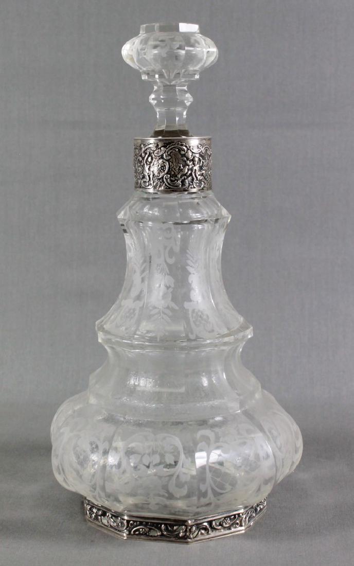 ROCK CRYSTAL CUT ENGRAVING ORNATE WITH SILVER MOUNTS (1 of 4)