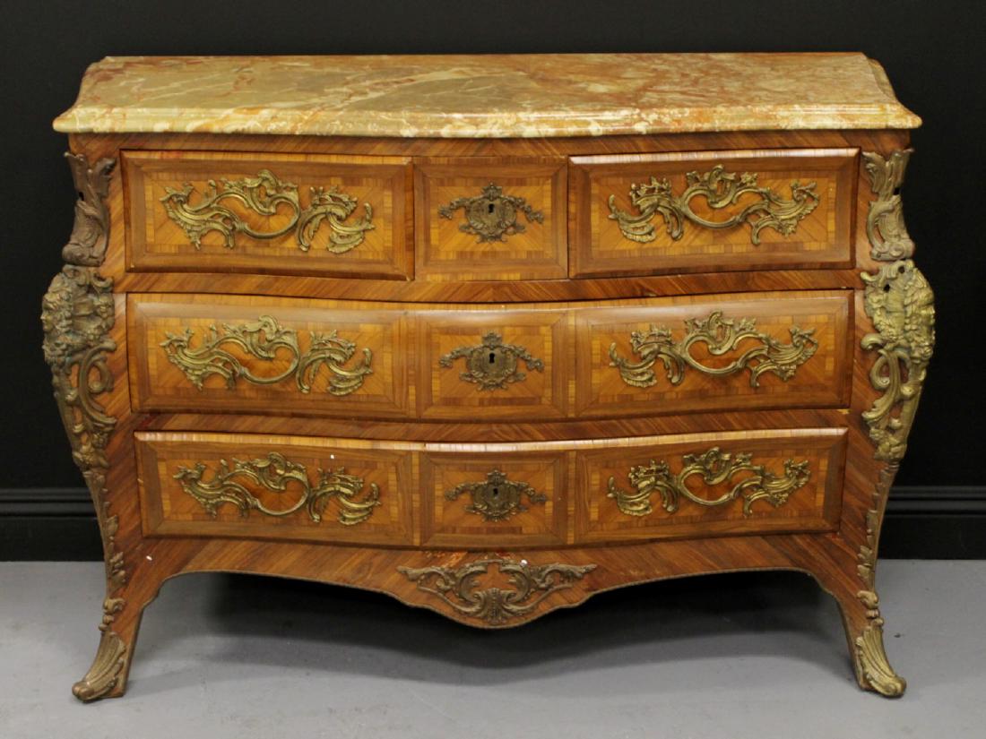 ANTIQUE FRENCH MARBLE TOP COMMODE (1 of 5)
