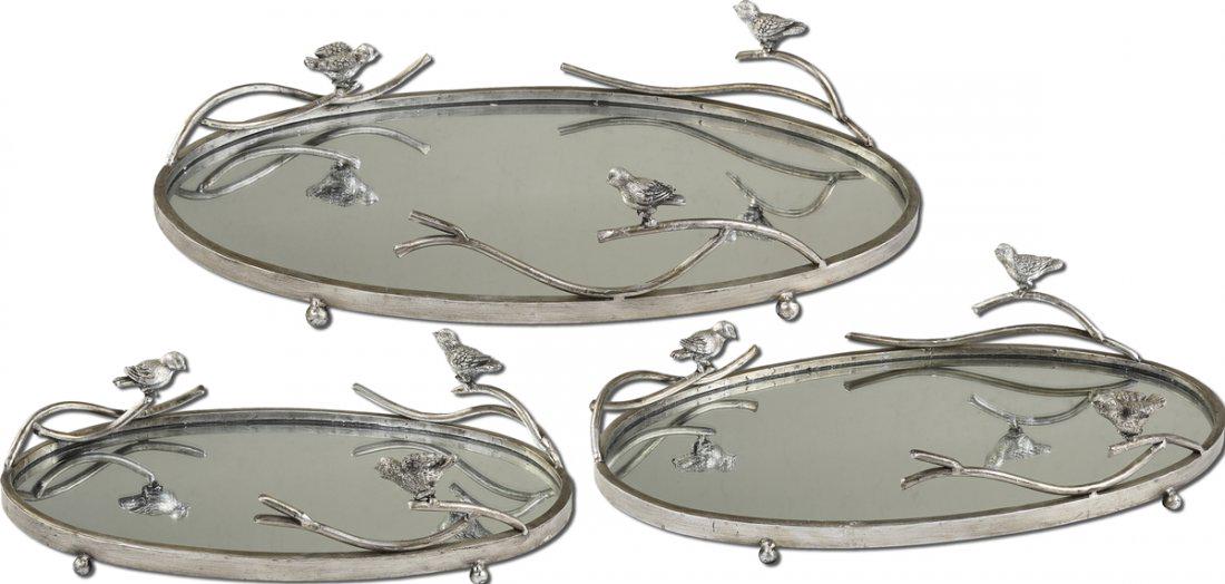 Set of 3 Trays, Birds On A Limb (1 of 1)