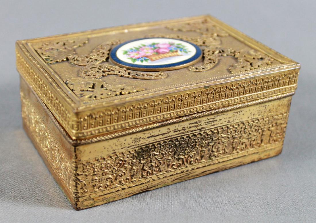 FRENCH ORMOLU BOX WITH ENAMEL (1 of 4)