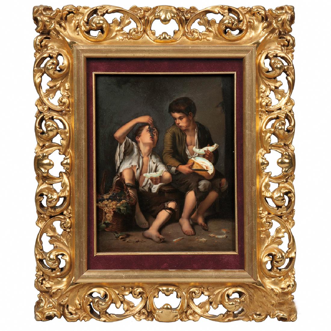 KPM Porcelain Plaque Depicting Boys (1 of 5)