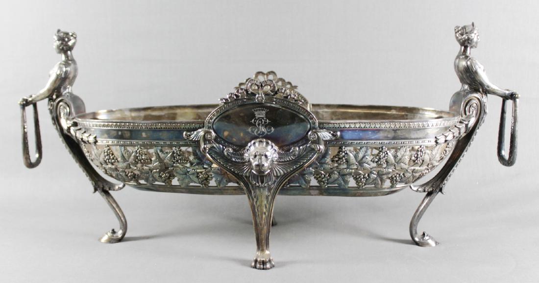 A Silverplate Figural Centerpiece, W: 25" (1 of 6)