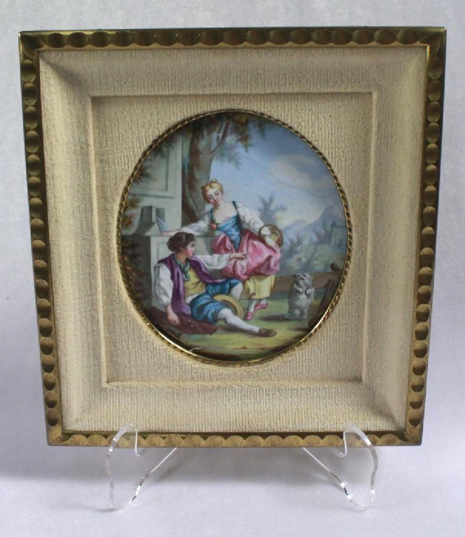 19TH C FRENCH, PORTRAIT OF A YOUNG MAN AND GIRL WITH (1 of 5)