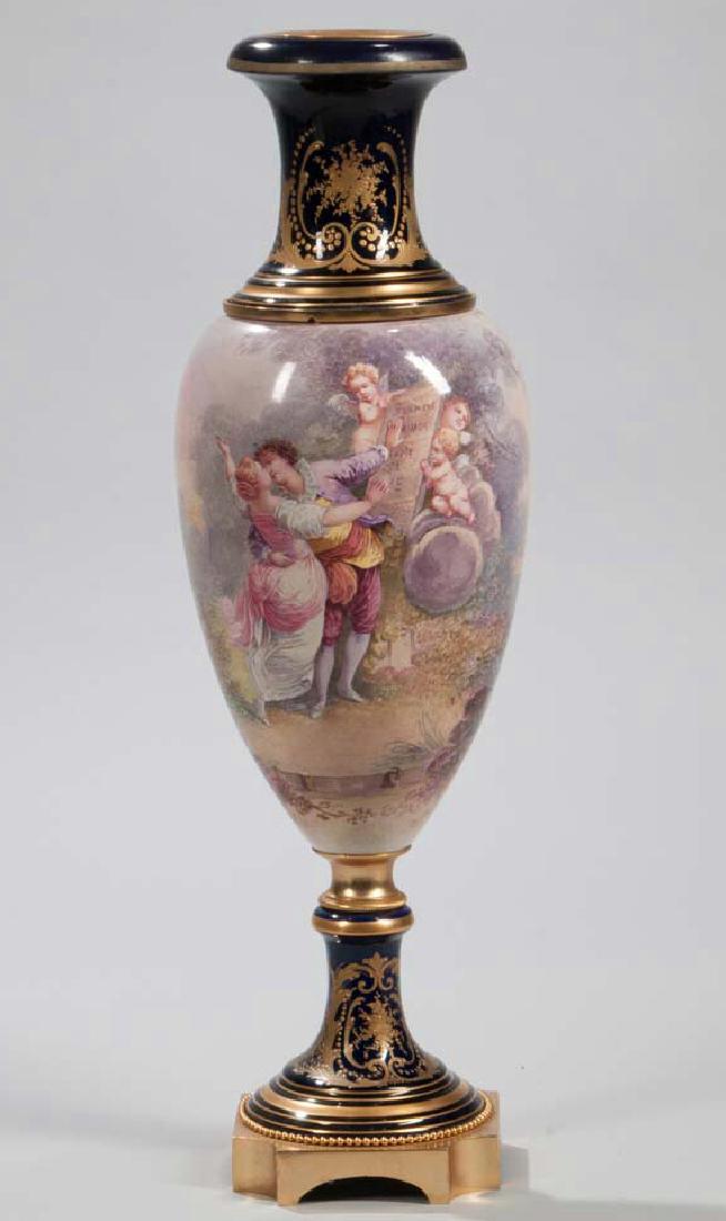 Gilt-bronze-mounted Sevres-style Porcelain Vase (1 of 1)