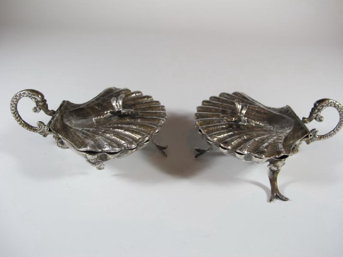 Antique pair of sterling shell miniature trays (1 of 6)