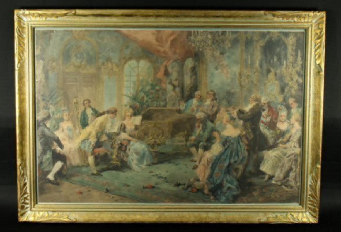 ENHANCED CHRONO LITHOGRAPH SALON SCENE (1 of 4)