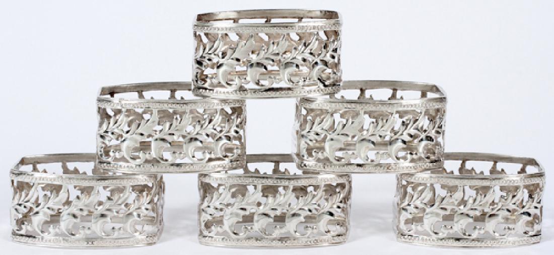 BUCCELLATI ITALIAN STERLING NAPKIN RINGS SET OF 6 (1 of 4)