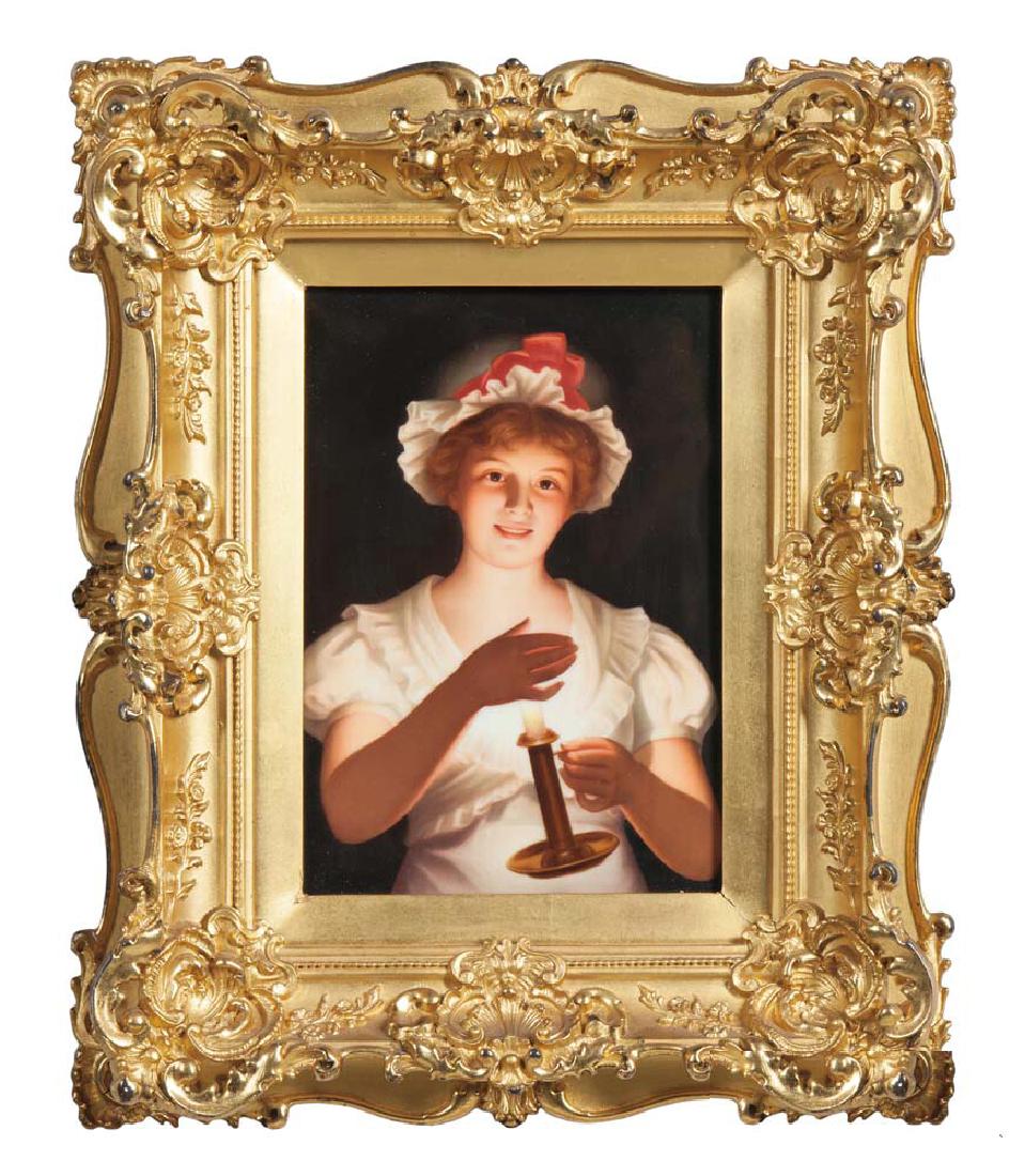 KPM Porcelain Plaque Good Night, Germany, late (1 of 5)