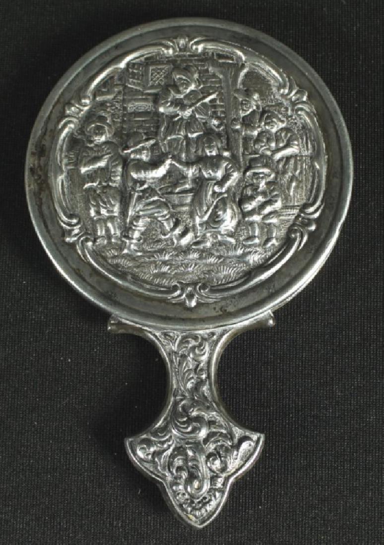 ANTIQUE SILVER BEVELED GLASS MIRROR (1 of 3)