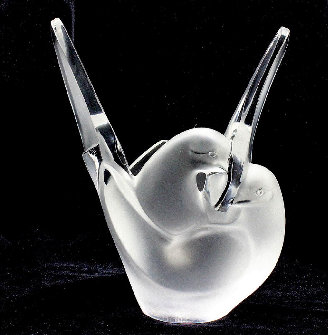 Lalique "Sylvie" Crystal Vase Signed (1 of 4)