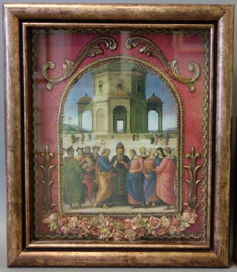 Framed print depicting the oil on wood painting by (1 of 2)