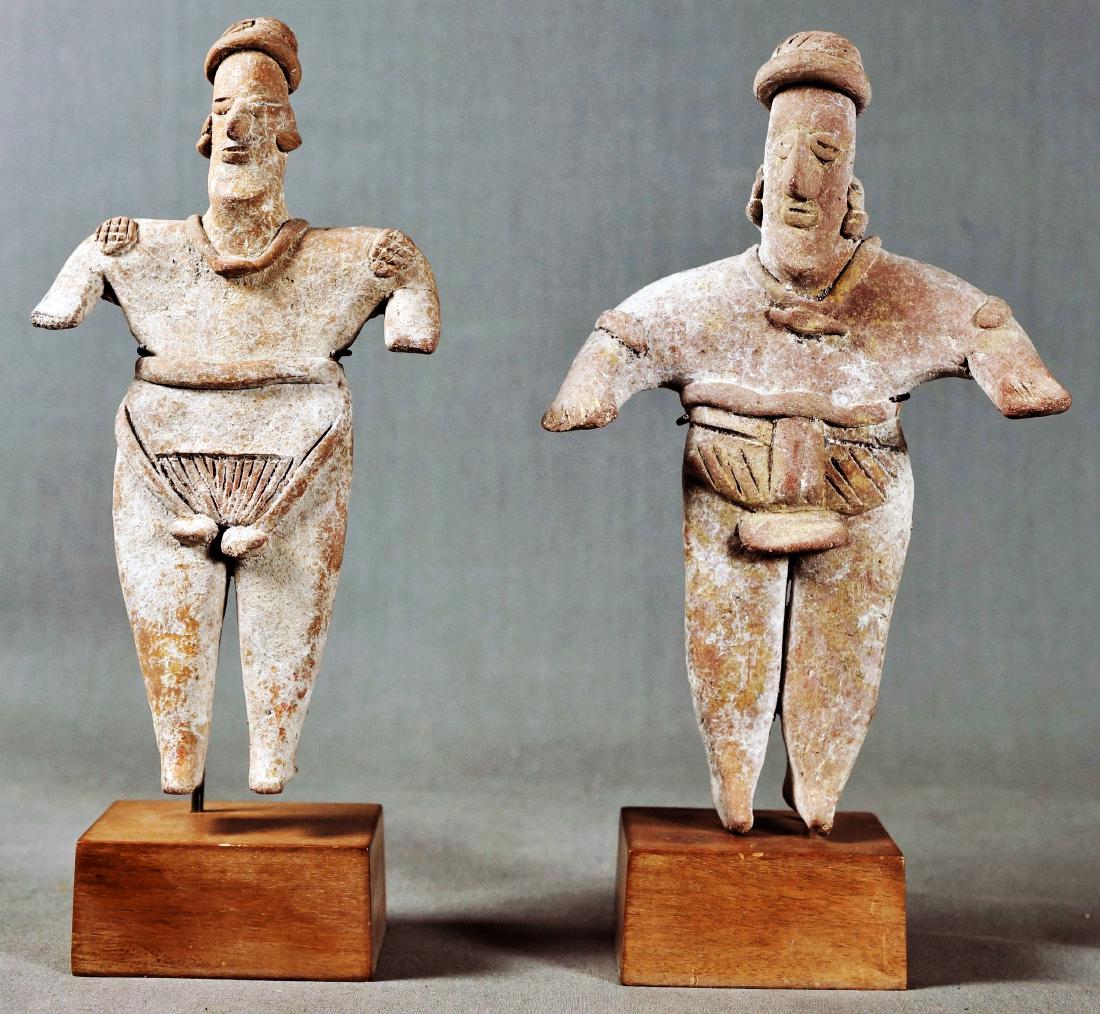 TWO PRE-COLUMBIAN POTTERY FIGURES (1 of 2)