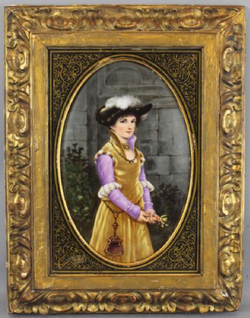 Large Antique Franz Thallmaier KPM Porcelain Painting (1 of 10)