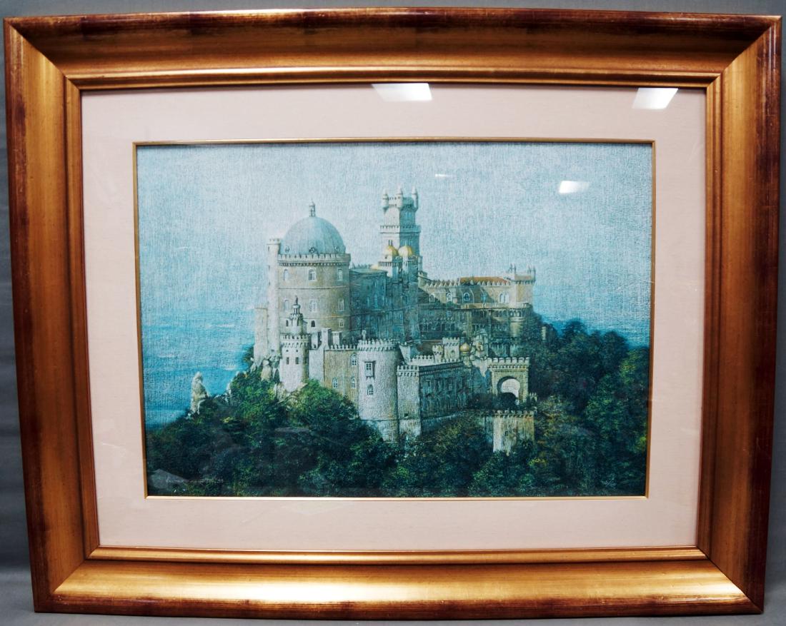 WALTER GIROTTO: LITHOGRAPH OF A CASTLE (1 of 3)