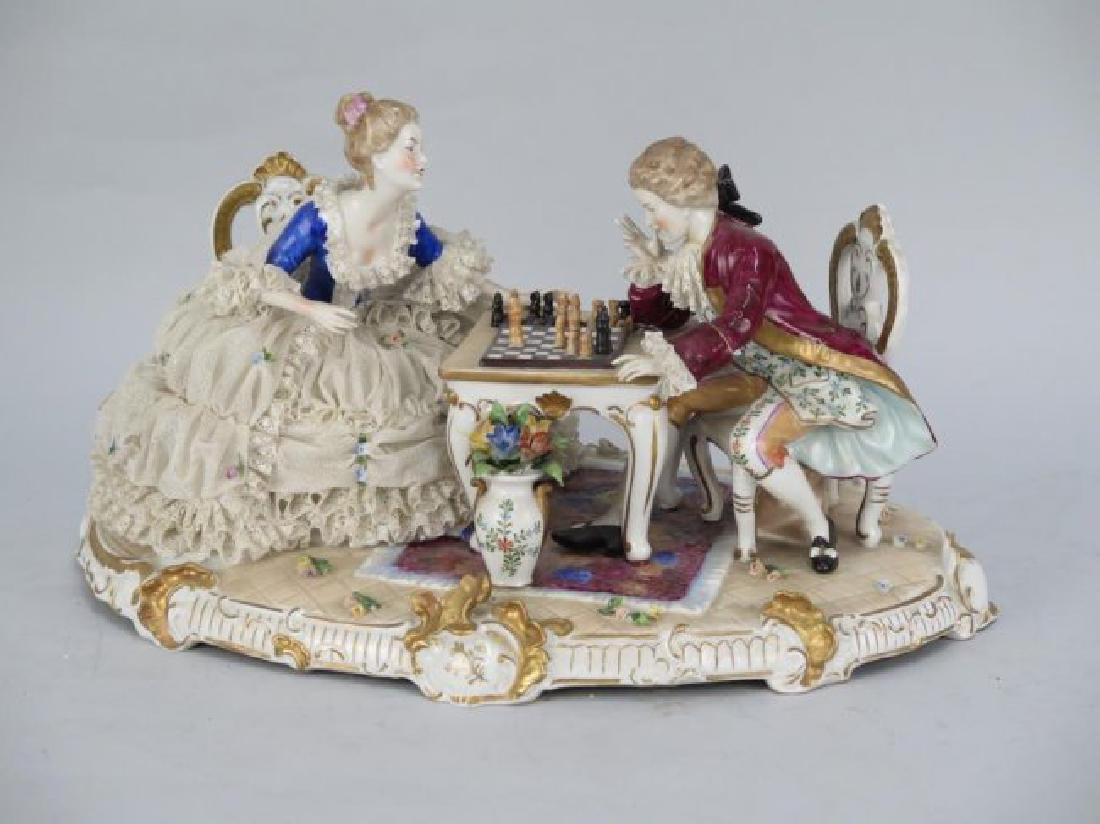 Dresden Style Lace Porcelain Group (1 of 5)