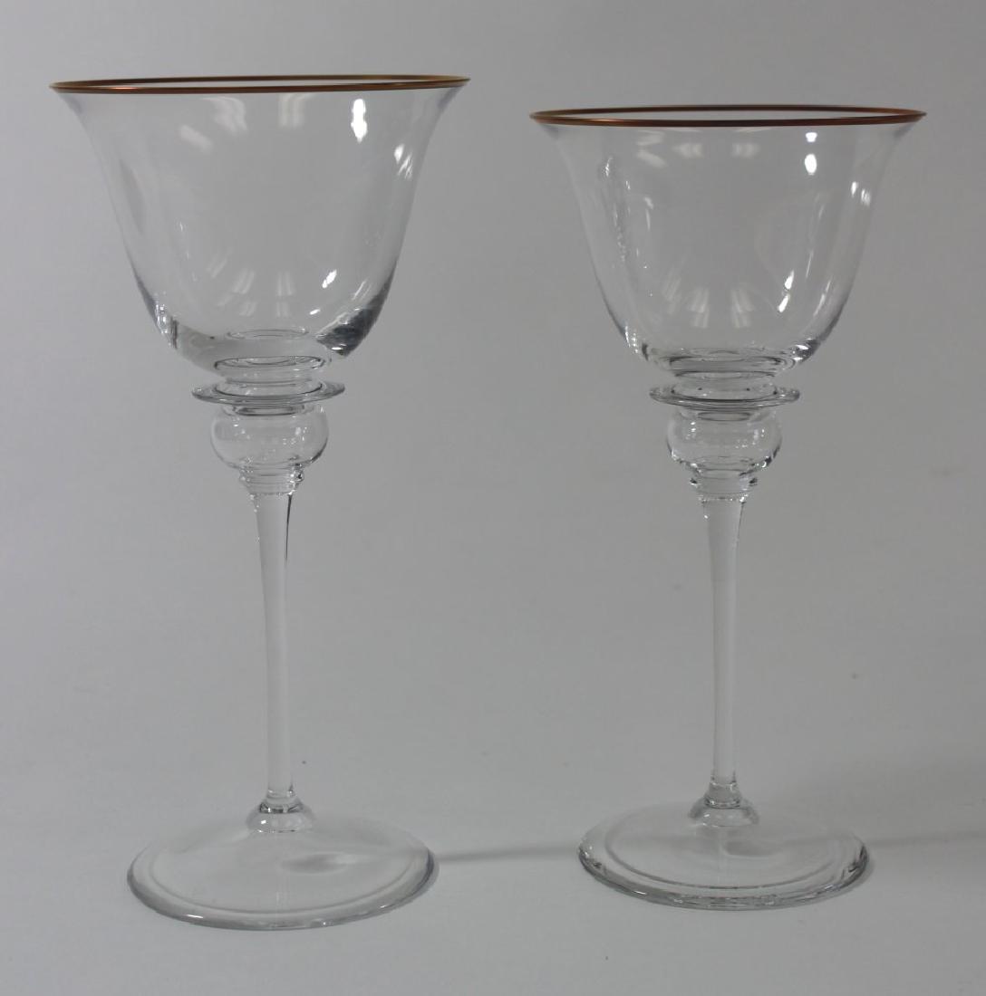 Set of 8 Gucci Glass Gilded Rim Goblets (1 of 3)