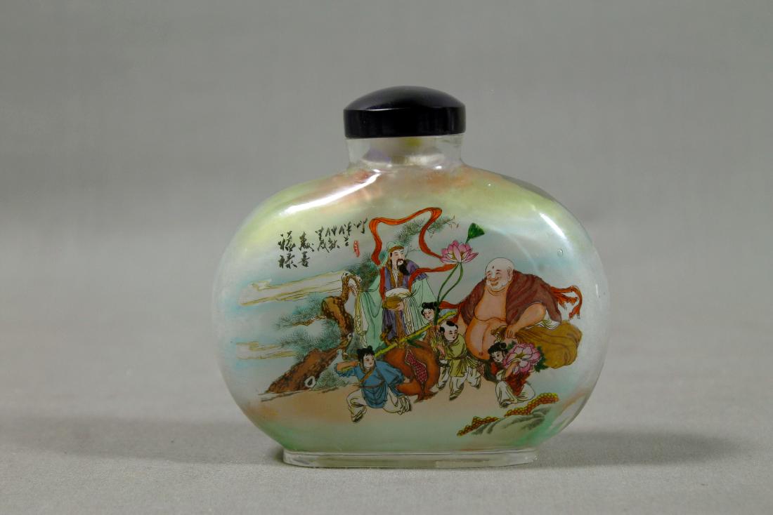 ANTIQUE CHINESE PAINTED SNUFF BOTTLE (1 of 5)