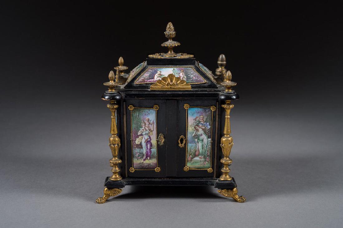 Austrian Viennese Enameled Gilt Bronze Mounted Jewel (1 of 10)