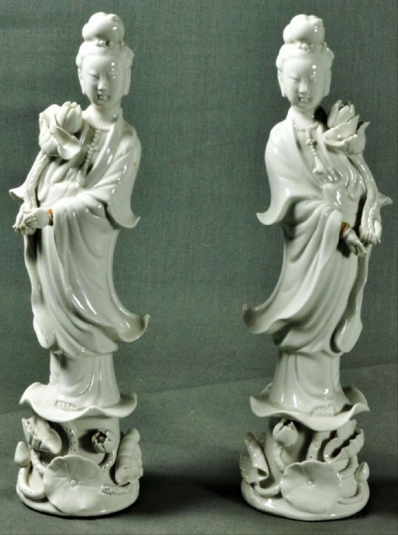 Pair Of Chinese Porcelain Maidens (1 of 5)