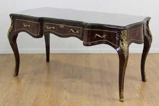 Vintage Desks Writing Tables For Antique Louis Xv Style 3 Drawer Executive Desk