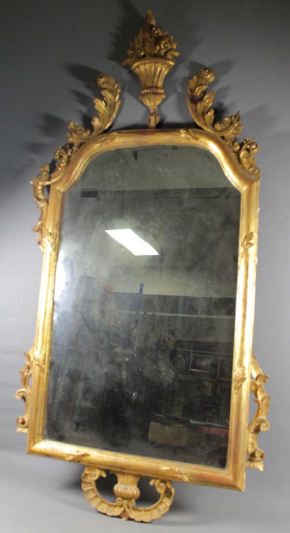 Persian Wood Carved Rectangular Mirror (1 of 5)