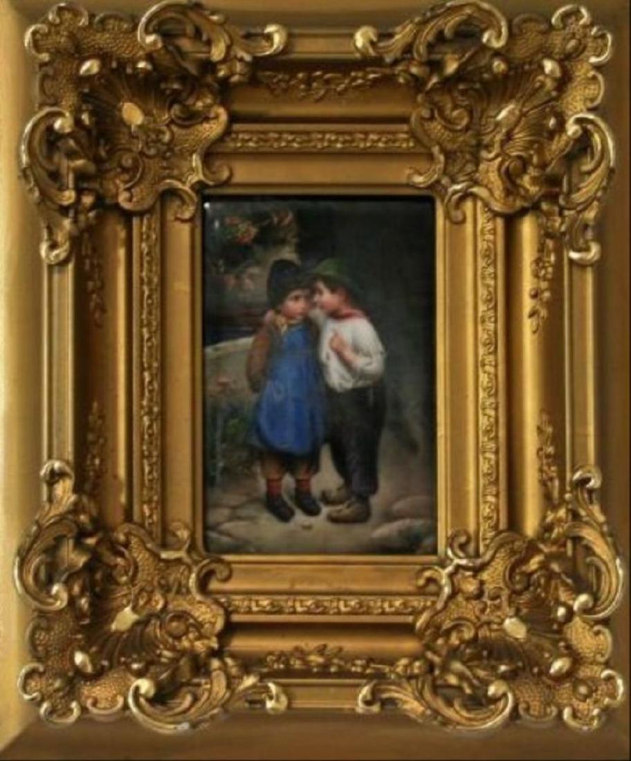 Porcelain Kpm Plaque: Antique European. French Porcelain Kpm. 12 ÃƒÂƒÂ‚ Â½ In X 10 ÃƒÂƒÂ‚ Â½ In With Frame. Good Condition.