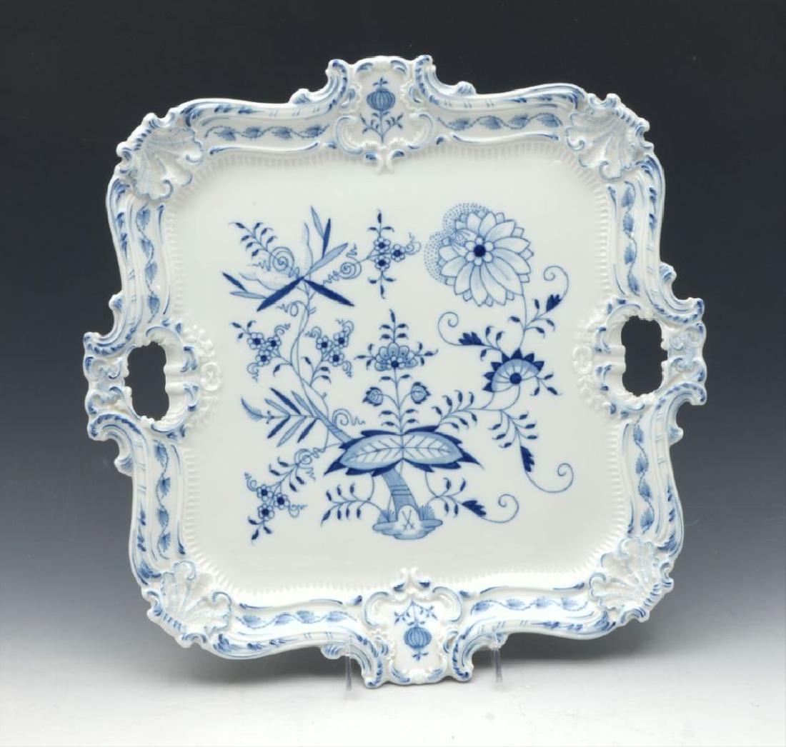 Meissen Blue Onion Square Serving Tray (1 of 2)