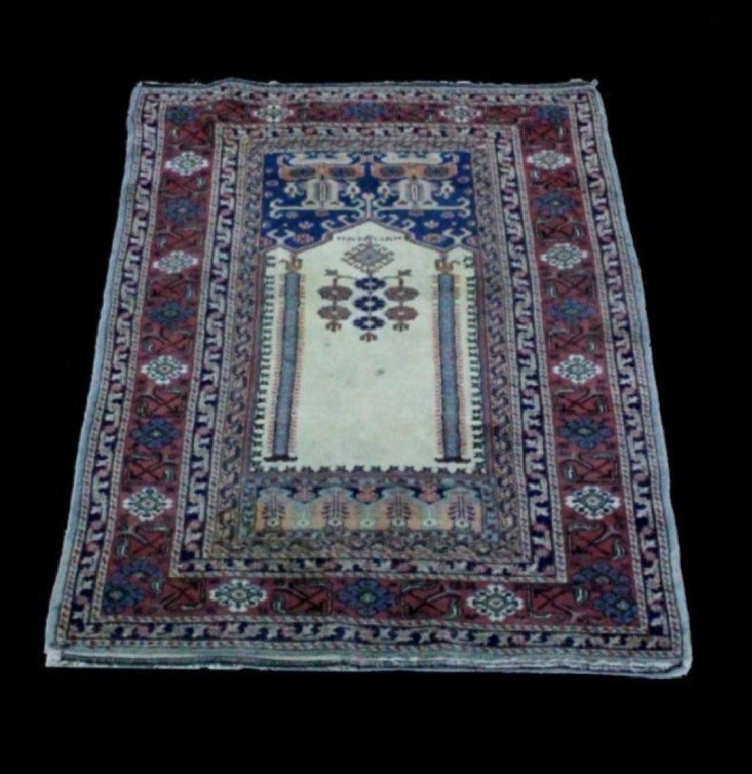 Prayer Rug, Mid 20Th C.: Prayer Rug, Mid 20Th C.. Measures 53 1/2" X 36"