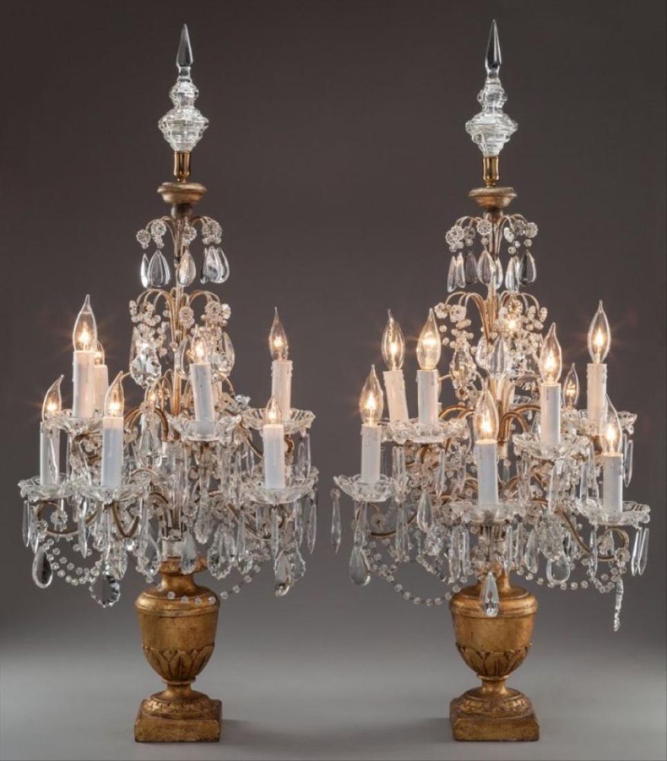 A Pair Of French Baccart Cut-Glass And Giltwood (1 of 2)