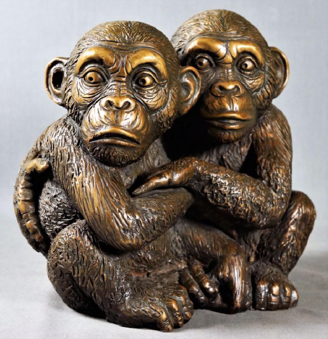 Bronze Figure Of Two Monkeys (1 of 3)
