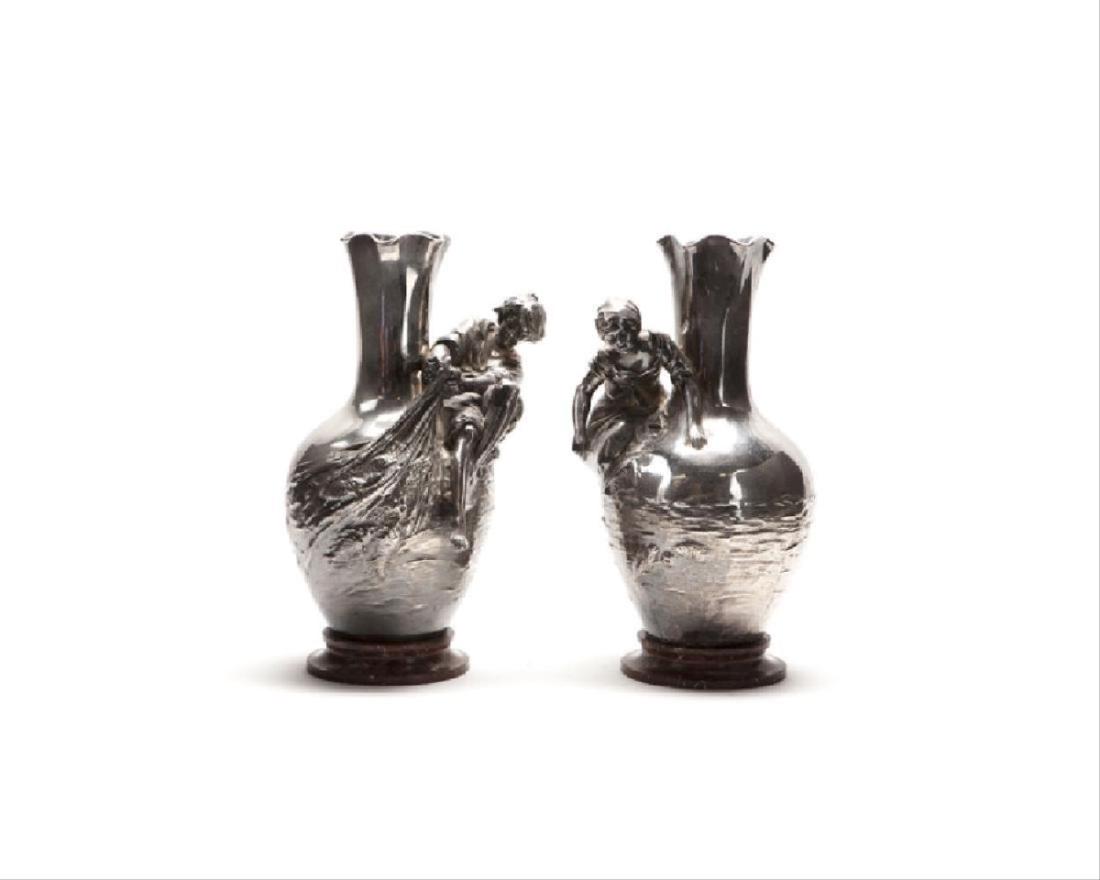 Pair Of Auguste Moreau (1834-1917) French Silver Plated (1 of 4)