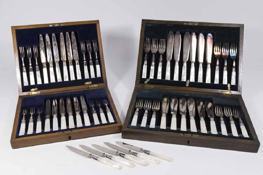 2 Boxed Fish Sets With Sterling Bands (1 of 3)