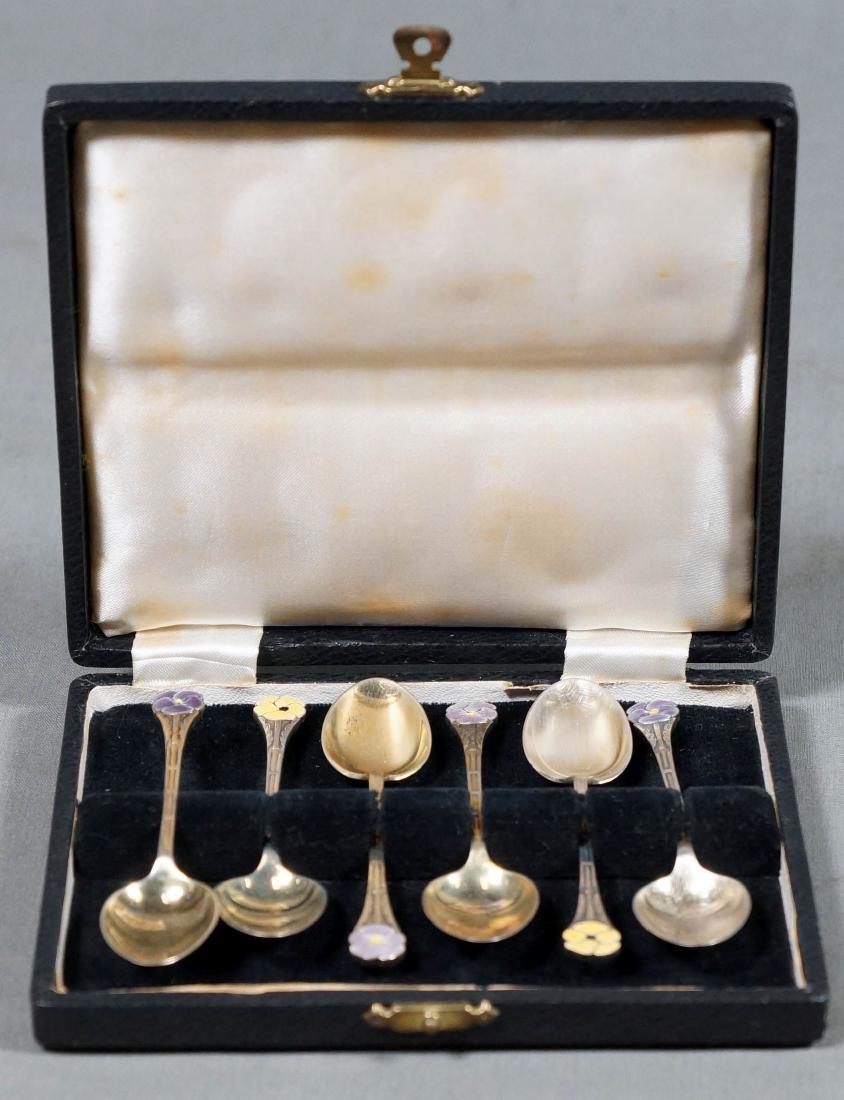 Group Of Enamel And Sterling Spoons (1 of 5)