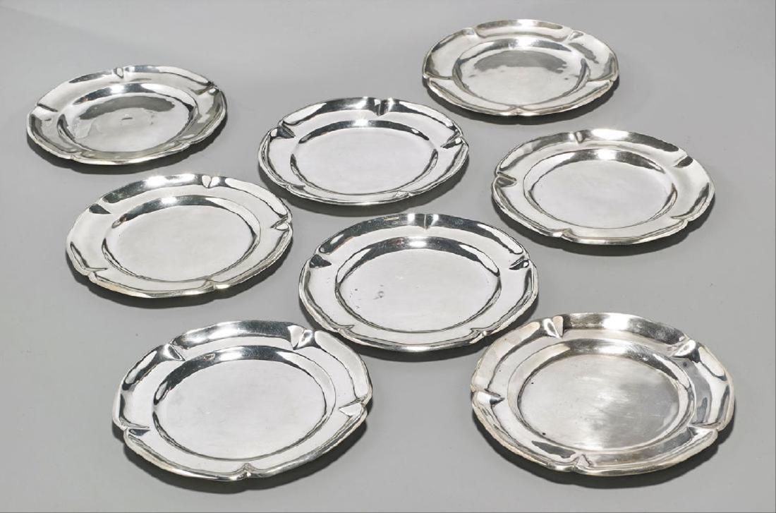 Set Of Eight Mexican Sterling Silver Plates (1 of 2)